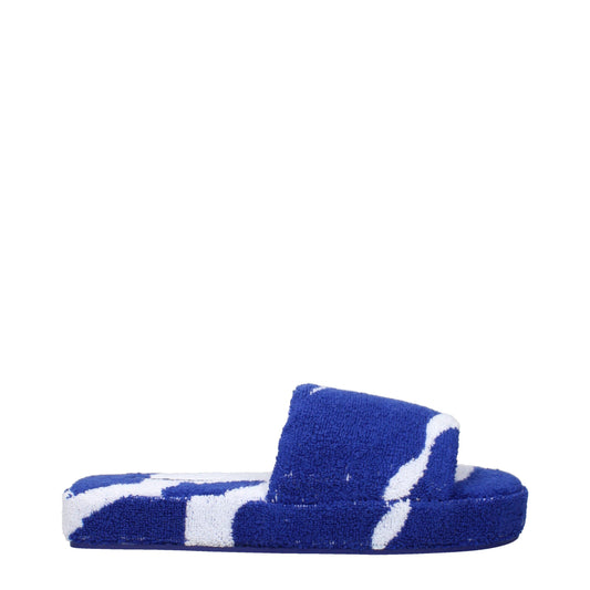 Burberry Blaue Stoffslipper Sandalen