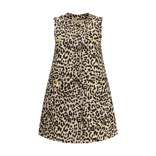 Valentino Lange Weste mit Leopardenmuster