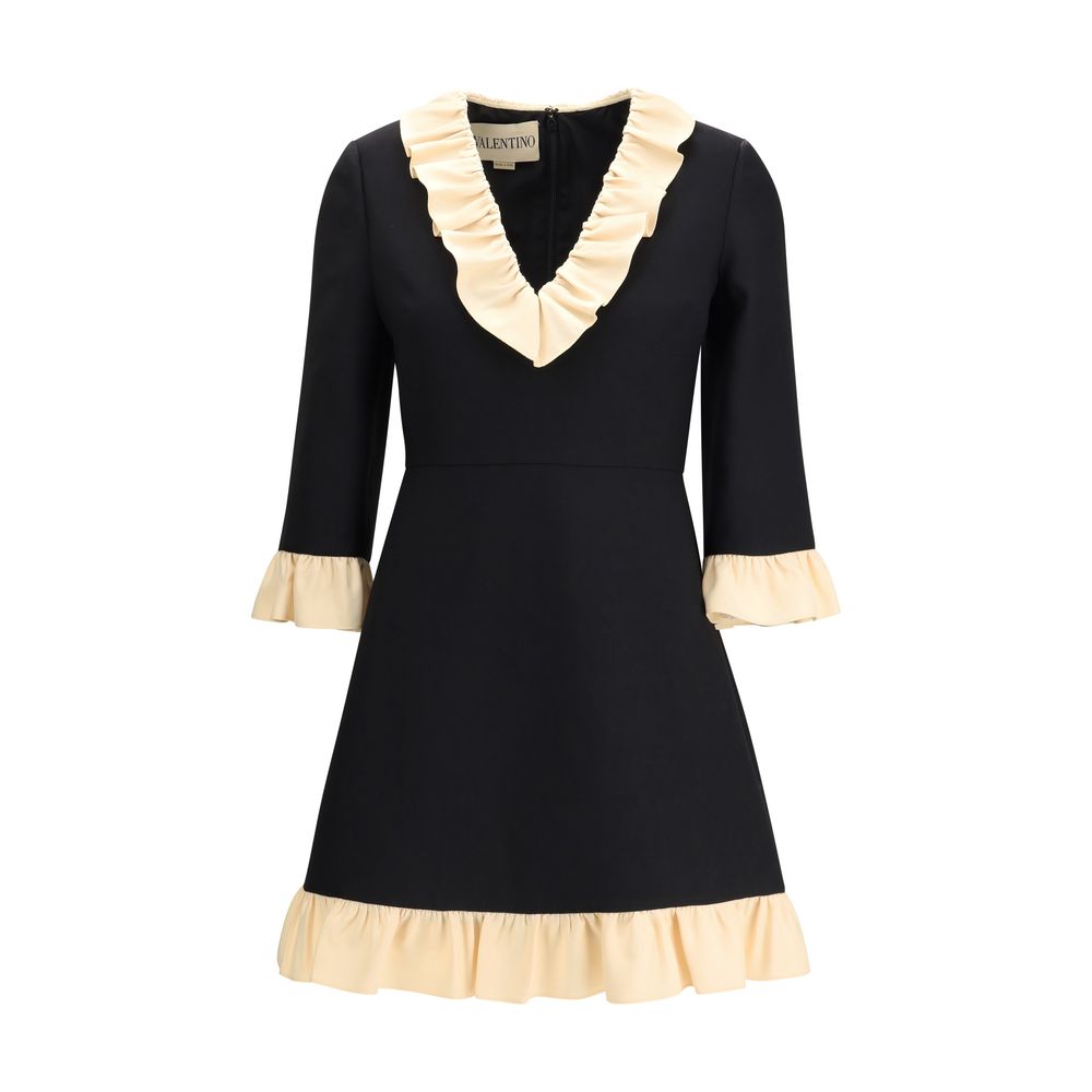 Valentino Kurzes Kleid aus Wolle und Seide