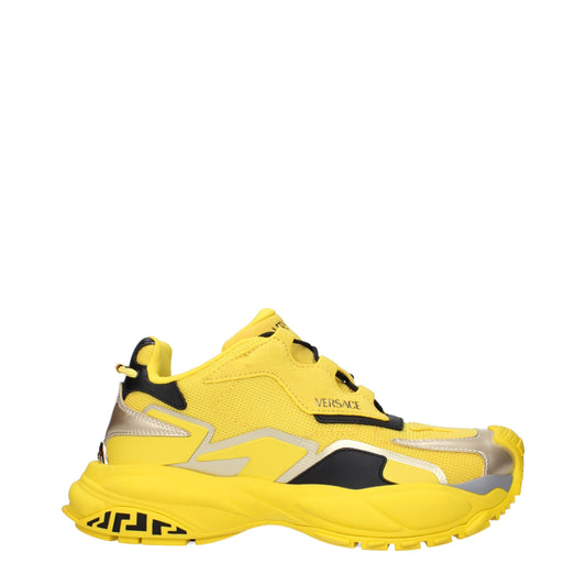 Versace Gelbe Sportliche Turnschuhe aus Stoff