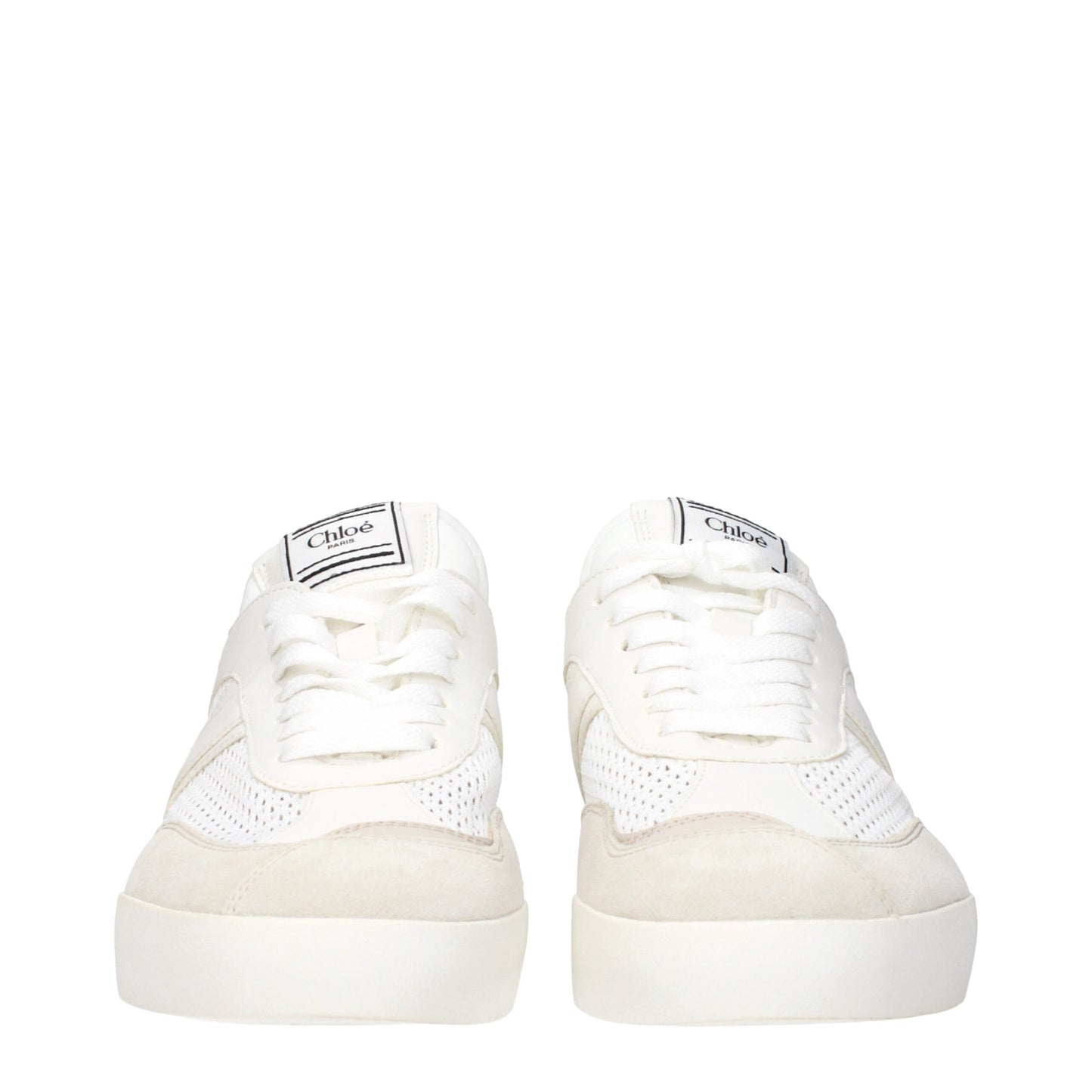 Chloé Weiße Stoff-Low Tops