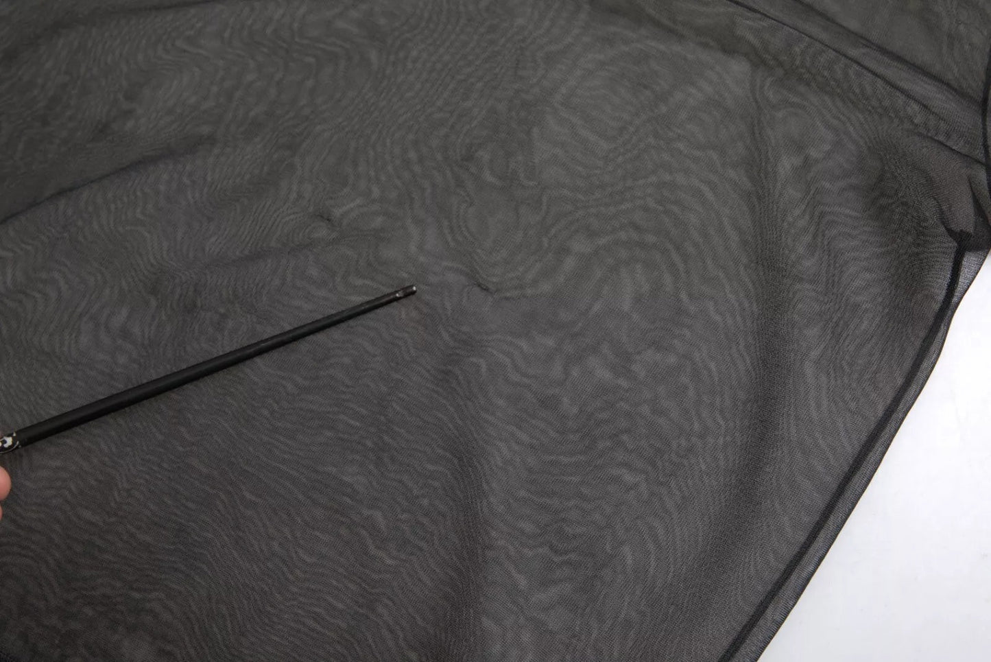 Dolce & Gabbana Schwarzes Netz-Rollkragen-Top mit durchsichtiger Bluse