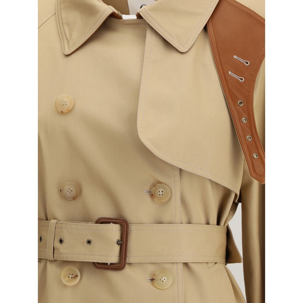 Chloé Kurzer Trenchcoat aus Baumwoll-Gabardine