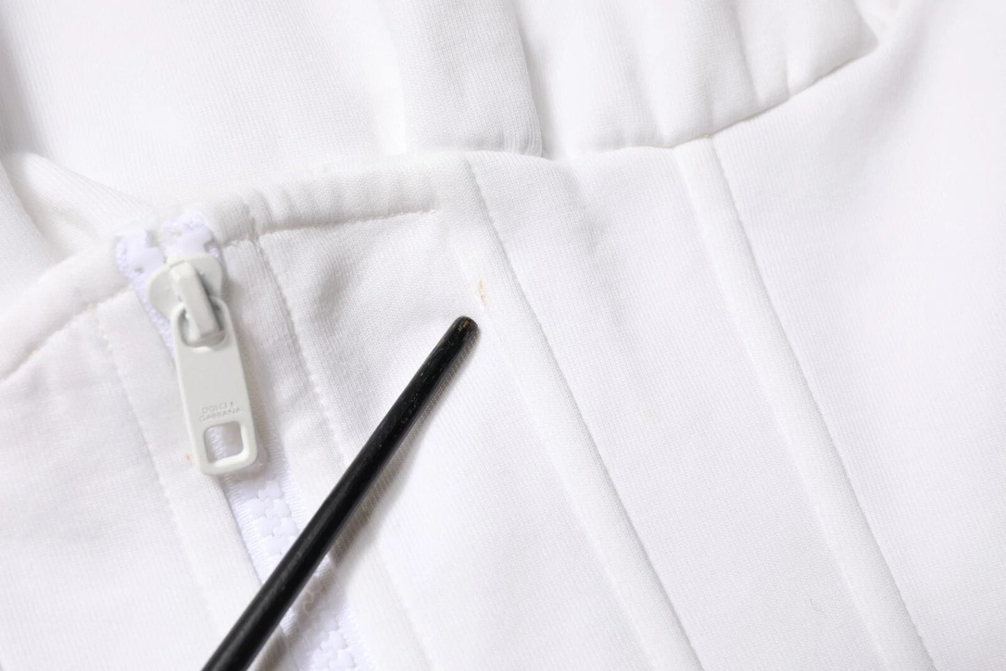 Dolce & Gabbana Weißes Korsett Stretch-Baumwoll-T-Shirt