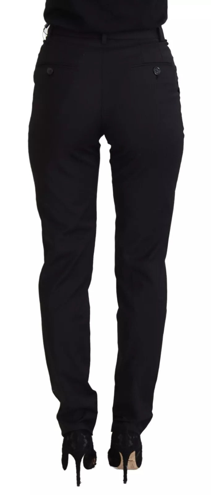Dolce & Gabbana Schwarze Skinny-Hose mit hoher Taille STAFF Pants