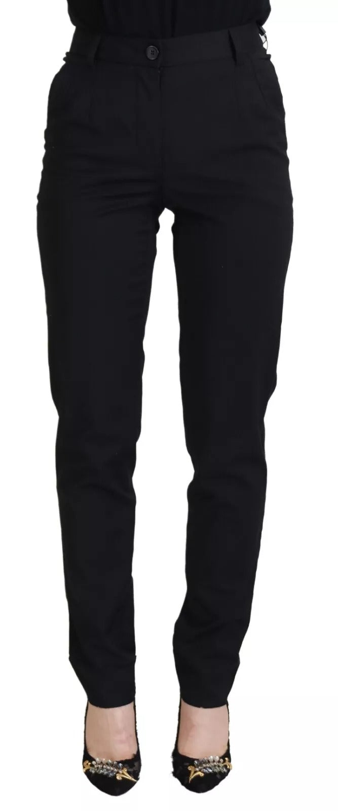 Dolce & Gabbana Schwarze Skinny-Hose mit hoher Taille STAFF Pants