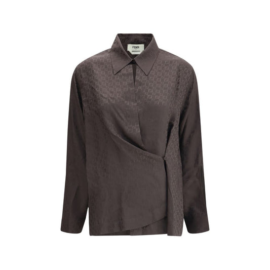 Fendi Seidenjacquard-Hemd