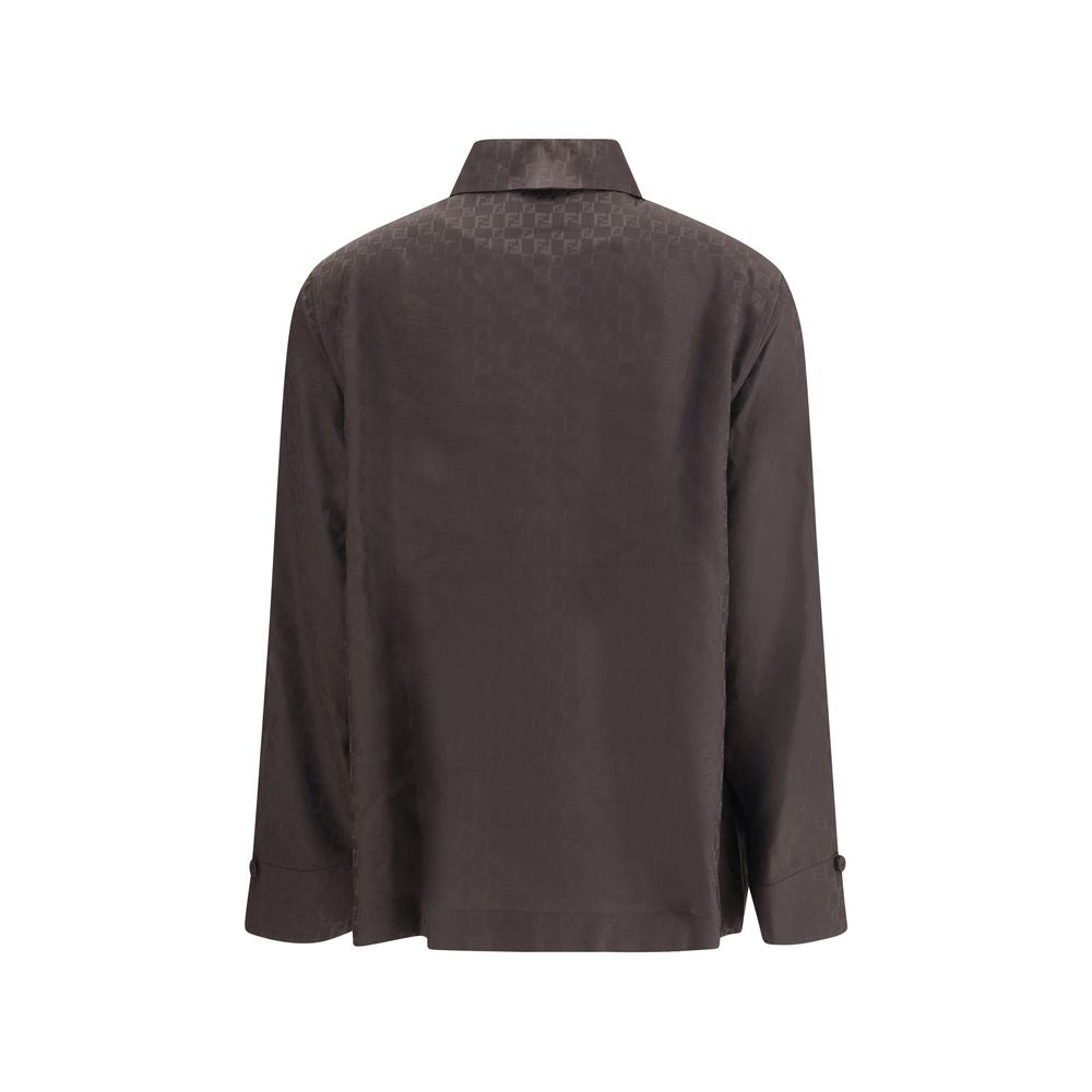 Fendi Seidenjacquard-Hemd