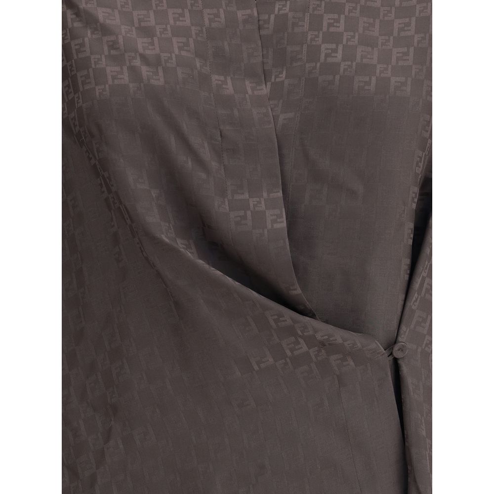 Fendi Seidenjacquard-Hemd