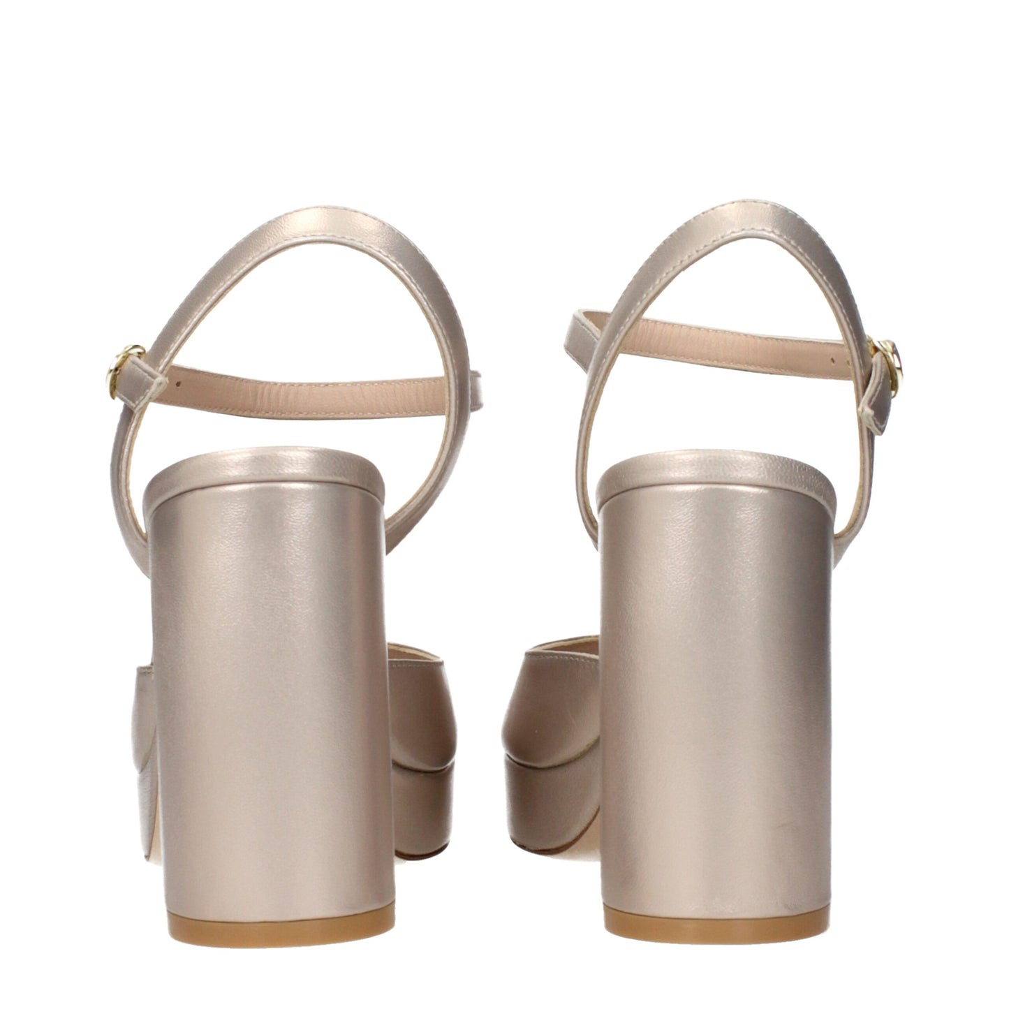 Stuart Weitzman Beige Leder Plateaus