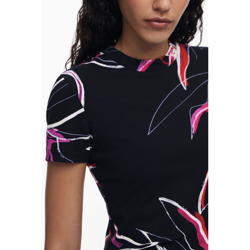Desigual Schwarzes Viskose-Top für Frauen
