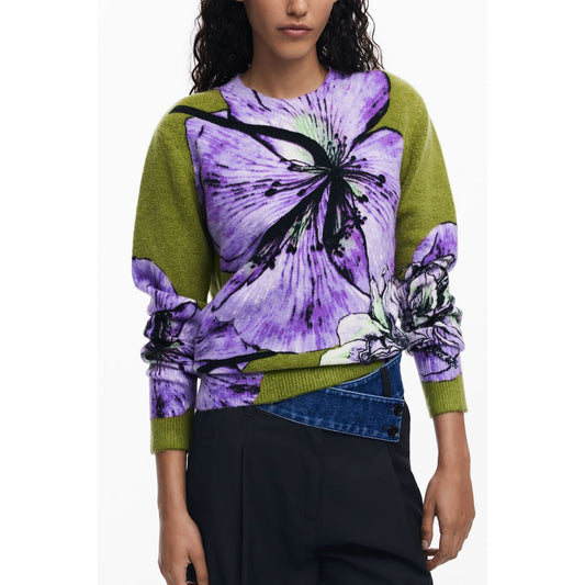 Desigual Lila Elastan Damen Pullover