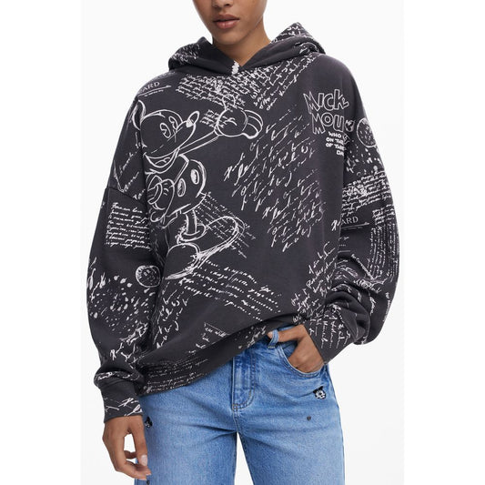 Desigual Schwarzer Baumwollpullover für Frauen