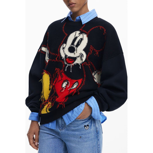 Desigual Schwarzer Baumwollpullover für Frauen