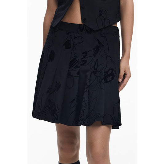 Desigual Schwarzer Polyester-Frauen-Rock