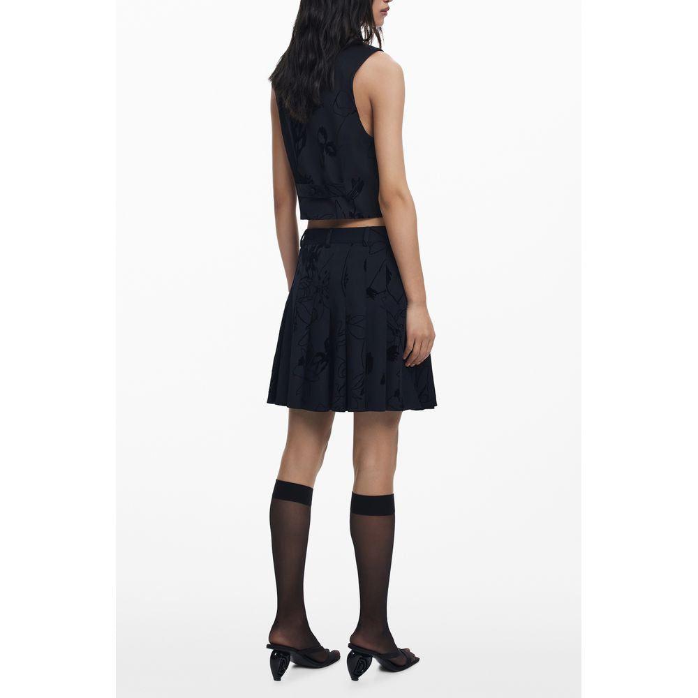 Desigual Schwarzer Polyester-Frauen-Rock