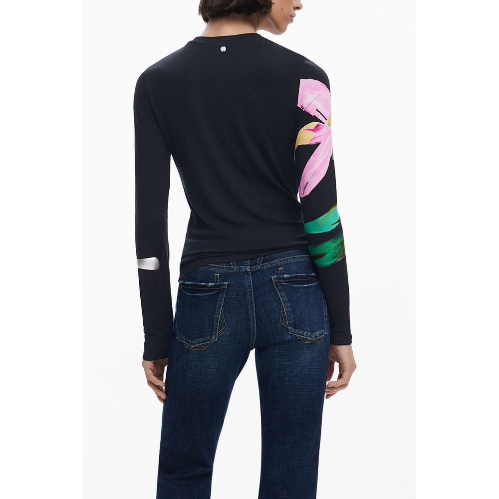 Desigual Schwarzes Viskose-Top für Frauen