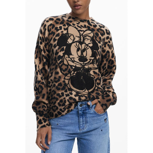 Desigual Brauner Elastan Pullover für Frauen