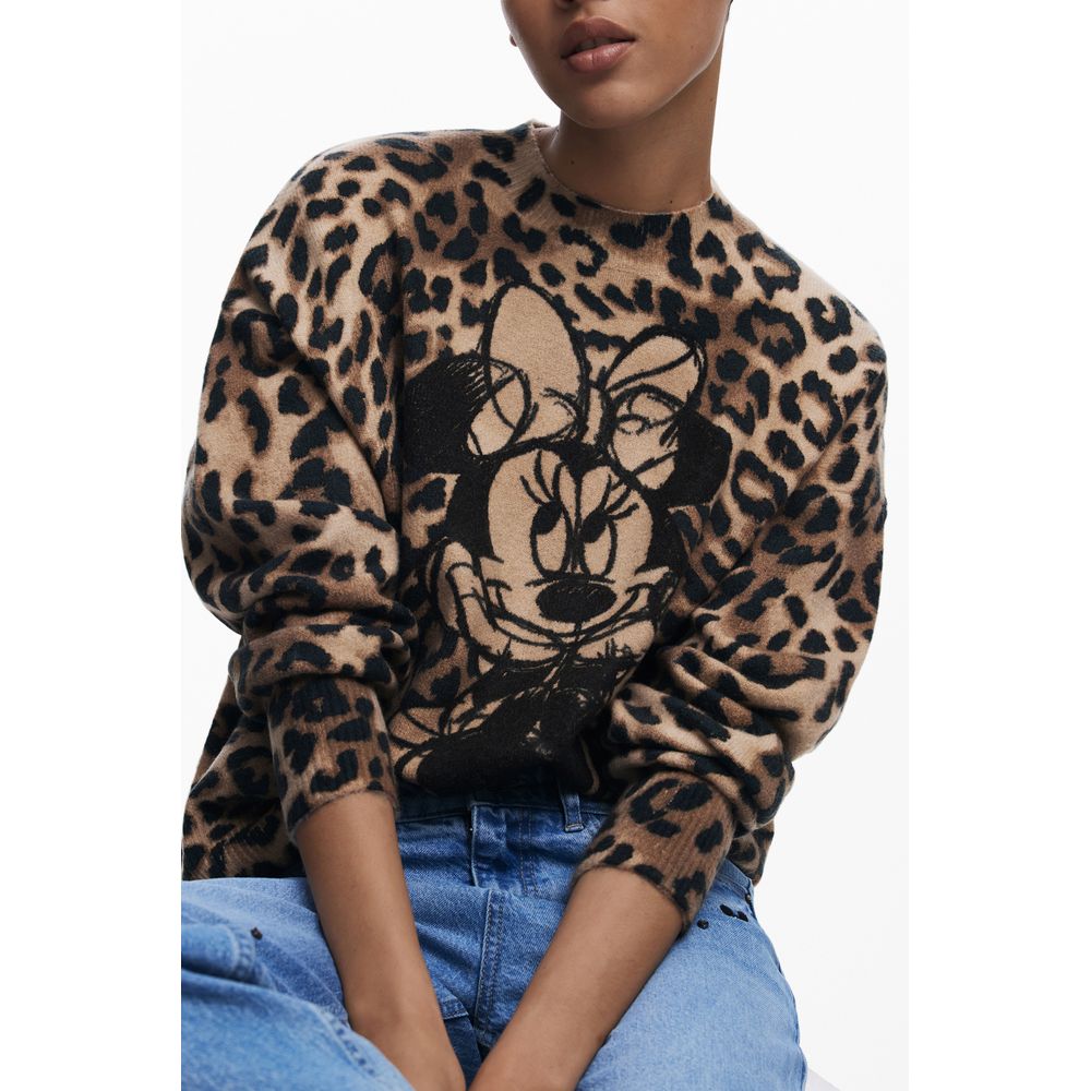 Desigual Brauner Elastan Pullover für Frauen