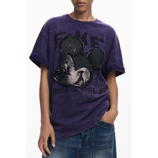 Desigual Lila Baumwolle Frauen T-Shirt