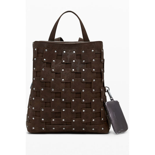 Desigual Brauner Polyethylen-Rucksack für Frauen
