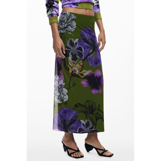 Desigual Grüner Polyester Damenrock