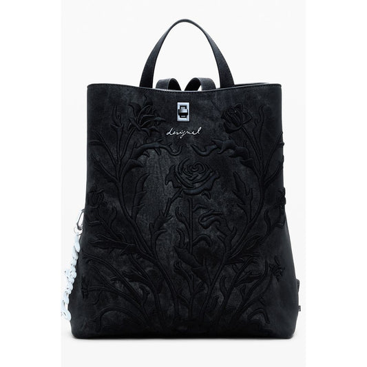 Desigual Schwarzer Polyethylen-Rucksack für Frauen