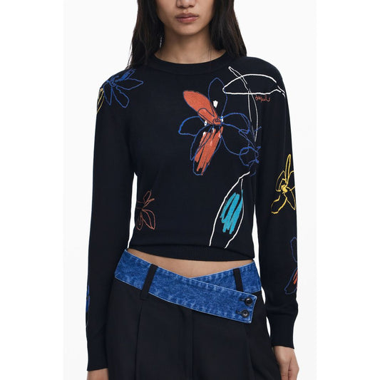 Desigual Schwarzer Viskose Pullover für Frauen