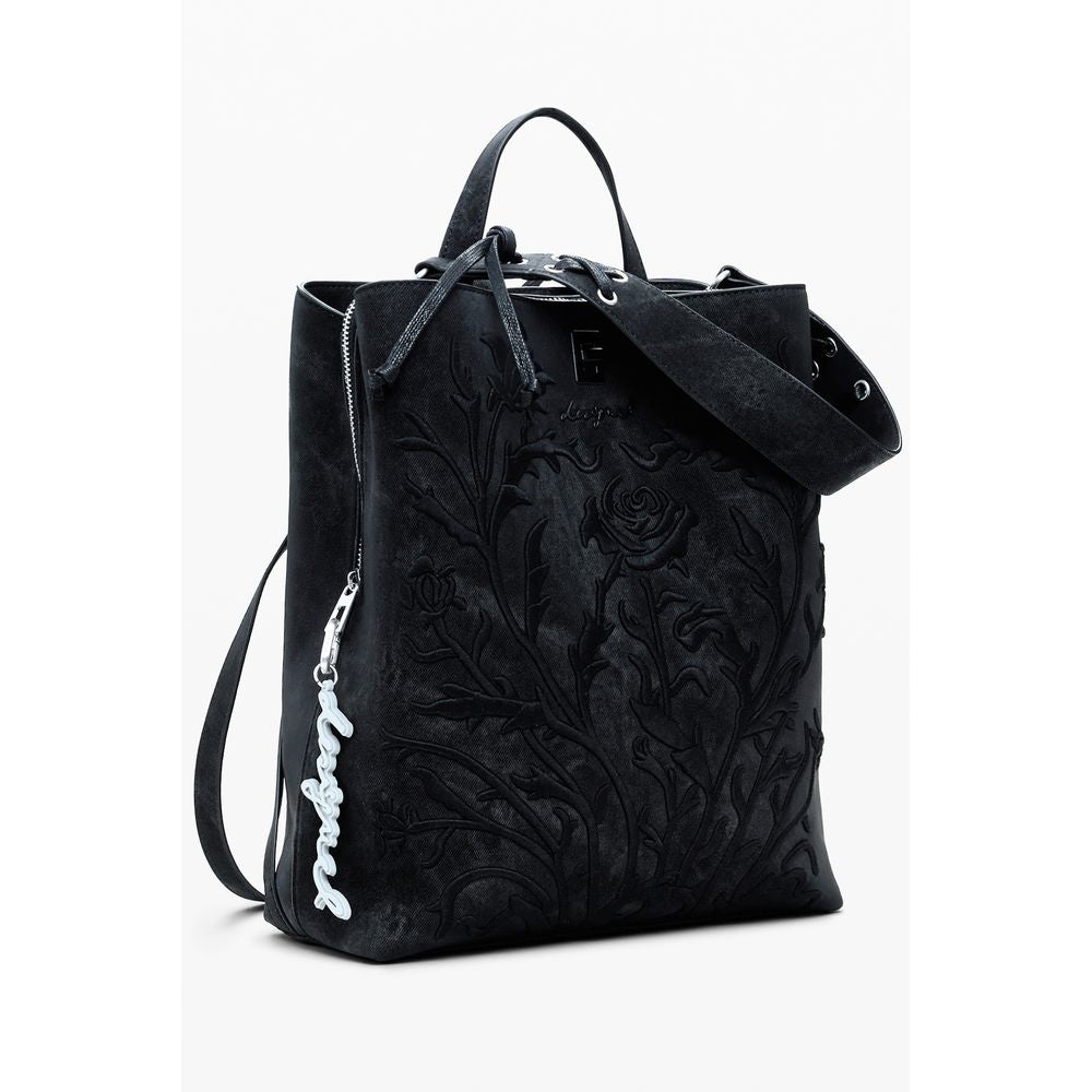 Desigual Schwarzer Polyethylen-Rucksack für Frauen