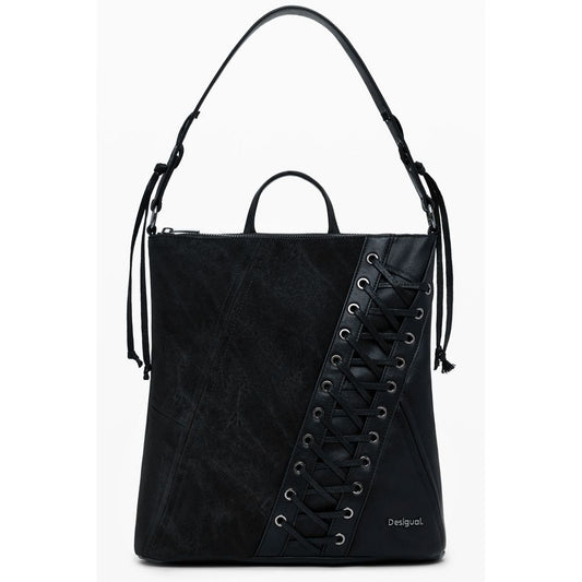Desigual Schwarzer Polyethylen-Rucksack für Frauen