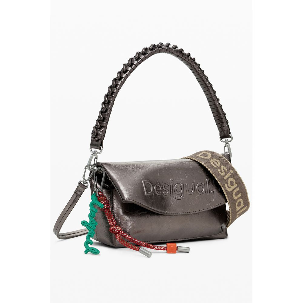 Desigual Bronze Polyethylen Frauen Handtasche