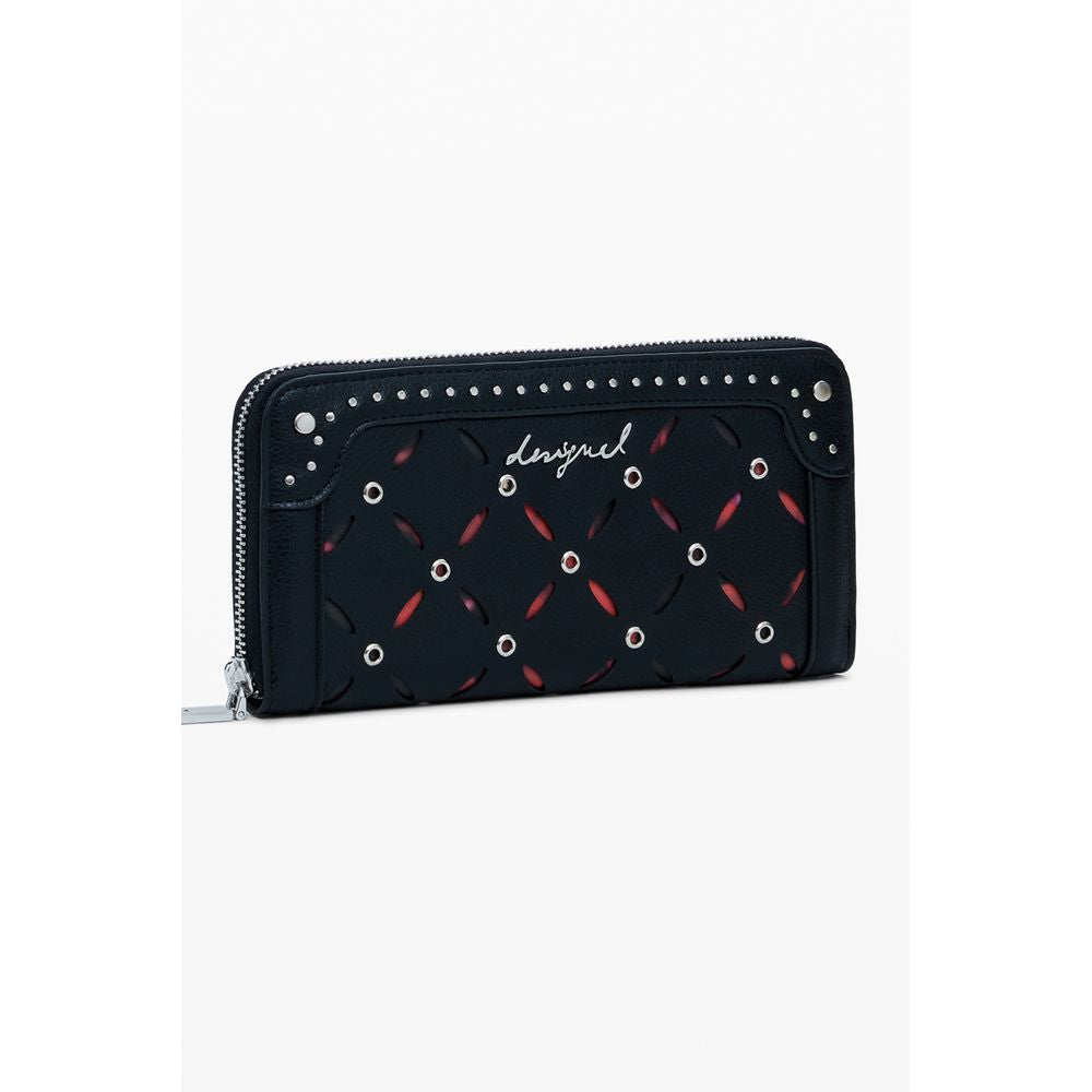 Desigual Schwarzes Polyethylen Portemonnaie für Frauen