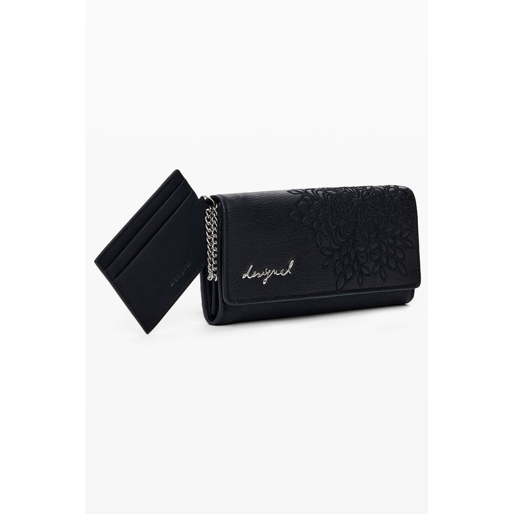 Desigual Schwarzes Polyethylen Portemonnaie für Frauen