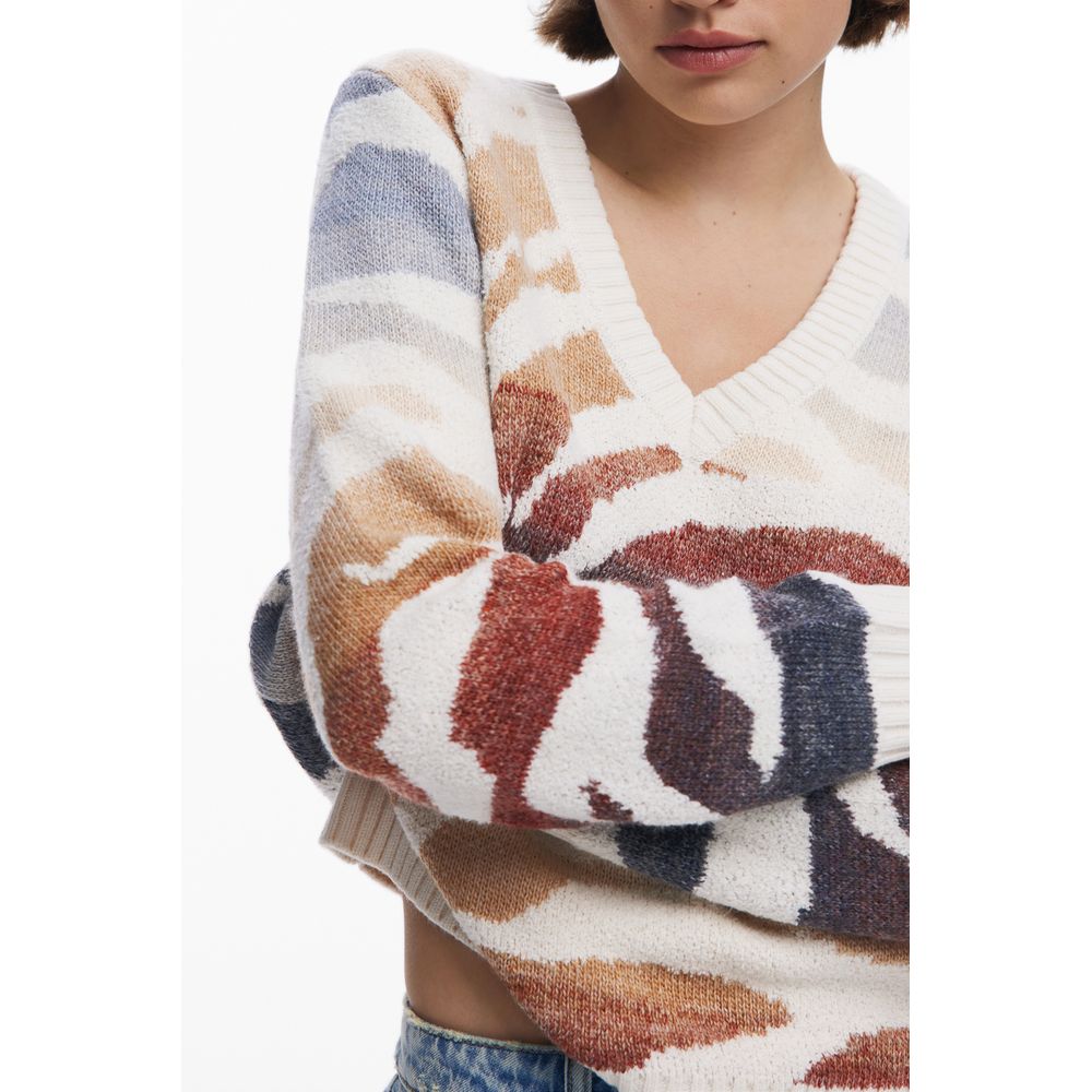 Desigual Weißer Pullover aus Polyamid für Frauen