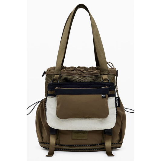 Desigual Grüne Polyester Damen Cabrio Handtasche