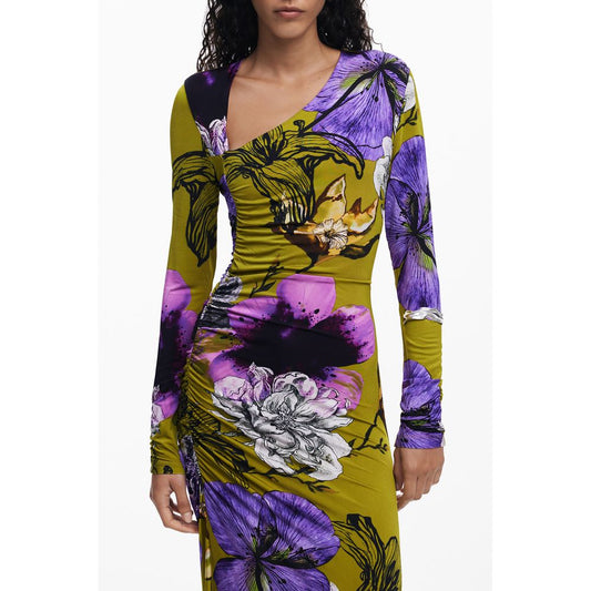 Desigual Grünes Viskosekleid für Frauen