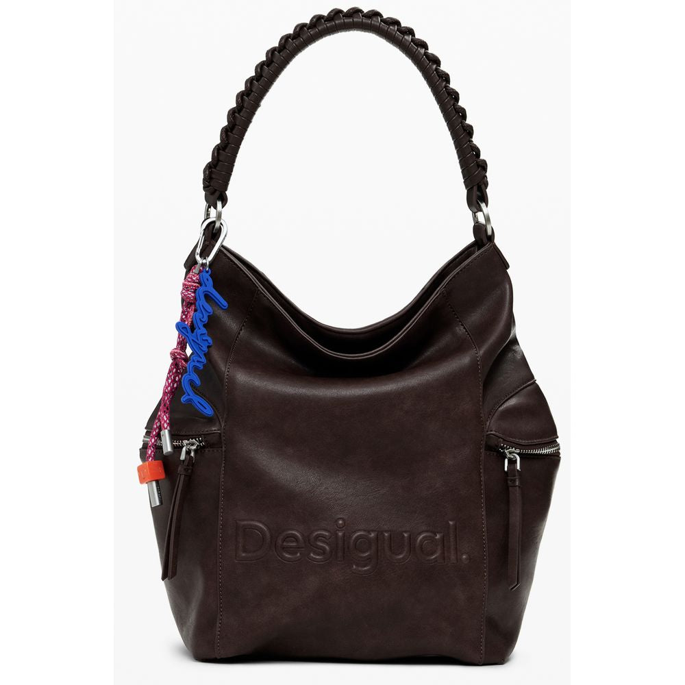 Desigual Brauner Polyethylen-Rucksack für Frauen