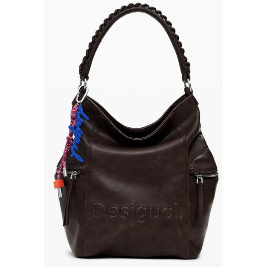 Desigual Brauner Polyethylen-Rucksack für Frauen