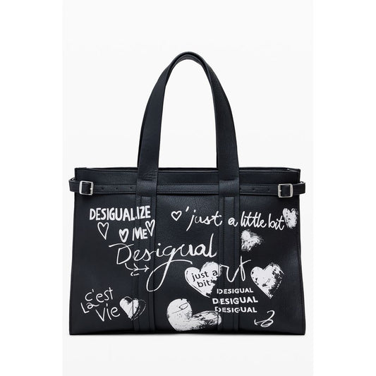 Desigual Schwarz Polyethylen Frauen Handtasche