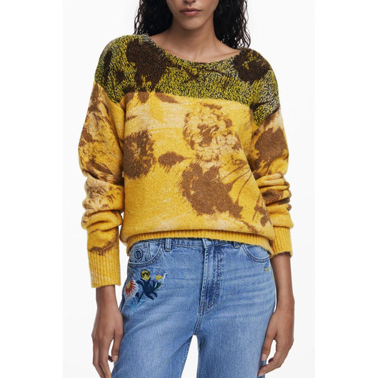 Desigual Gelber Pullover aus Wolle für Frauen
