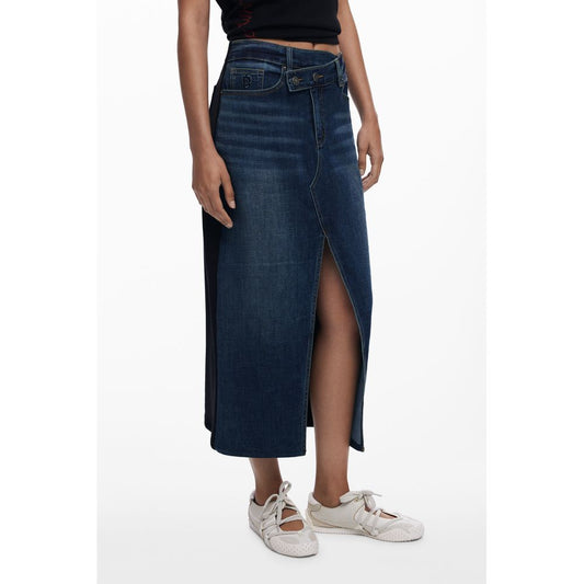 Desigual Blauer Baumwoll-Rock für Frauen