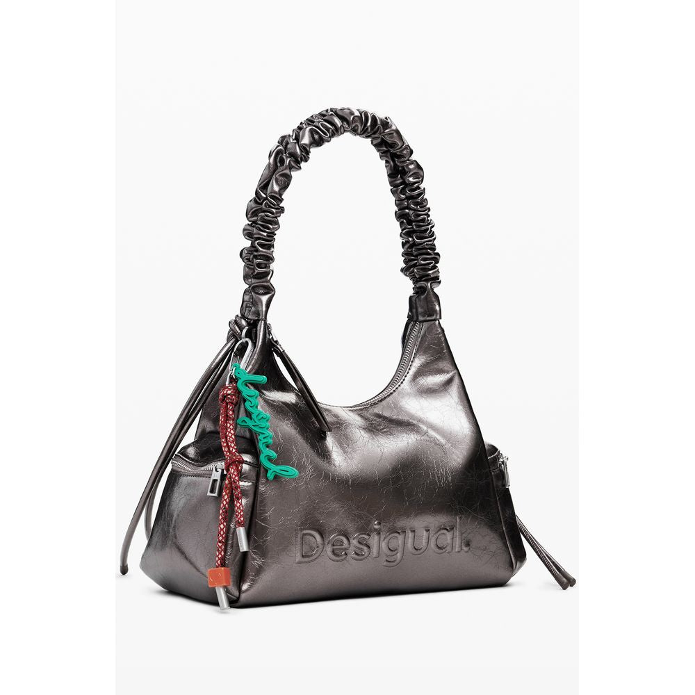 Desigual Bronze Polyethylen Frauen Handtasche