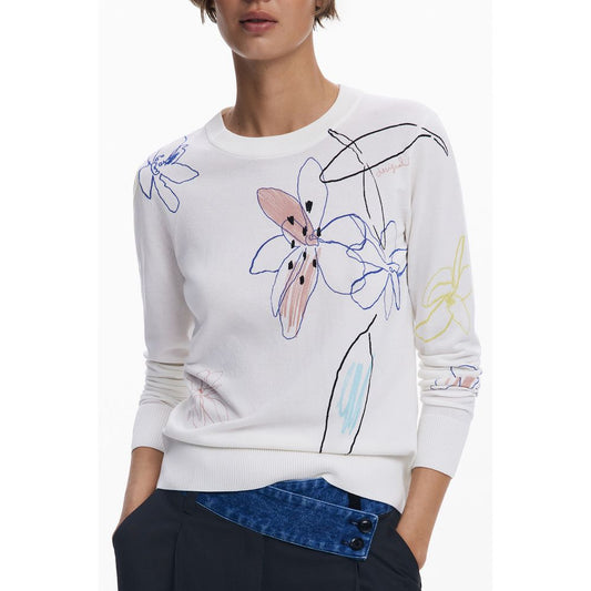 Desigual Weißer Viskose Pullover für Frauen