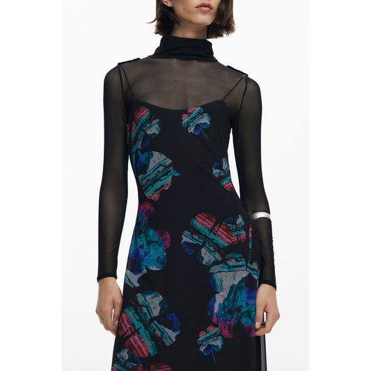 Desigual Schwarzes Polyester-Damenkleid