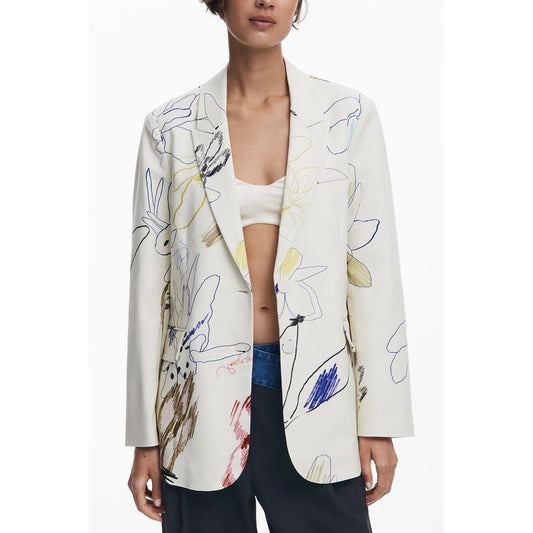 Desigual Weiße Polyester Damen Jacke
