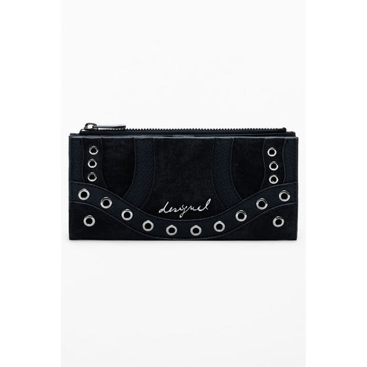 Desigual Schwarzes Polyethylen Portemonnaie für Frauen