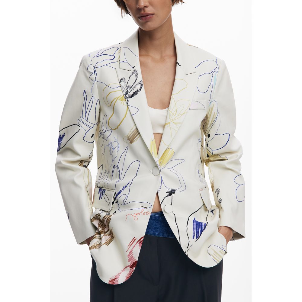 Desigual Weiße Polyester Damen Jacke