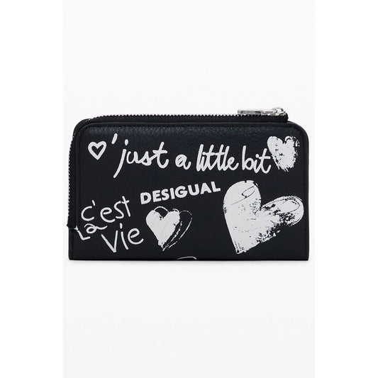 Desigual Schwarzes Polyethylen Portemonnaie für Frauen