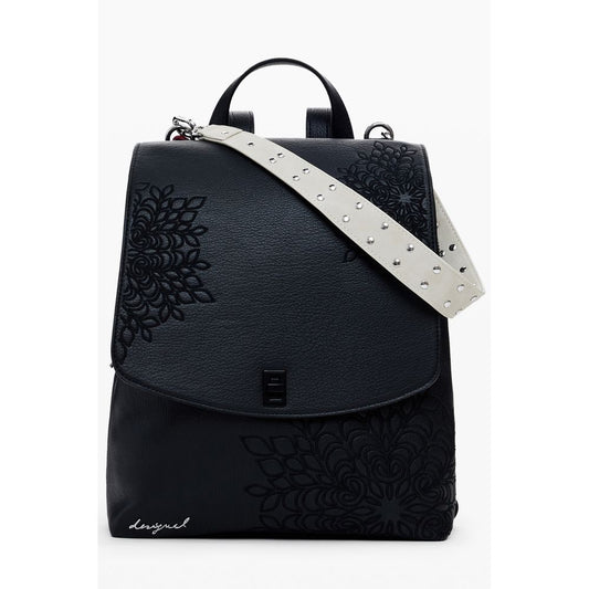 Desigual Schwarzer Polyethylen-Rucksack für Frauen