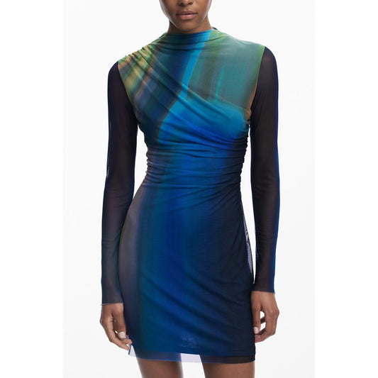 Desigual Blaues Polyester-Damenkleid
